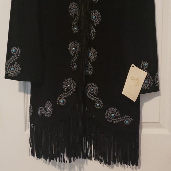NWT Scully Suede Fringe Coat - Picture 5 of 6